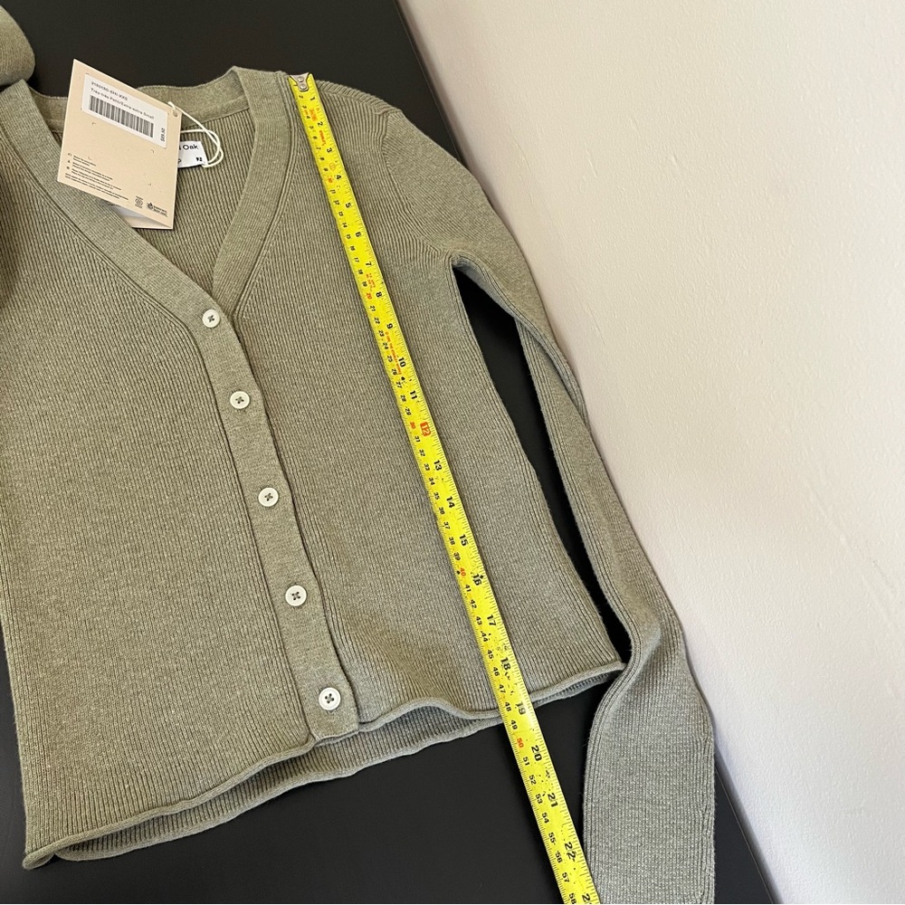 NWT Frank And Oak Ribbed V-Neck Cardigan Sweater - Size XXS - Picture 12 of 13